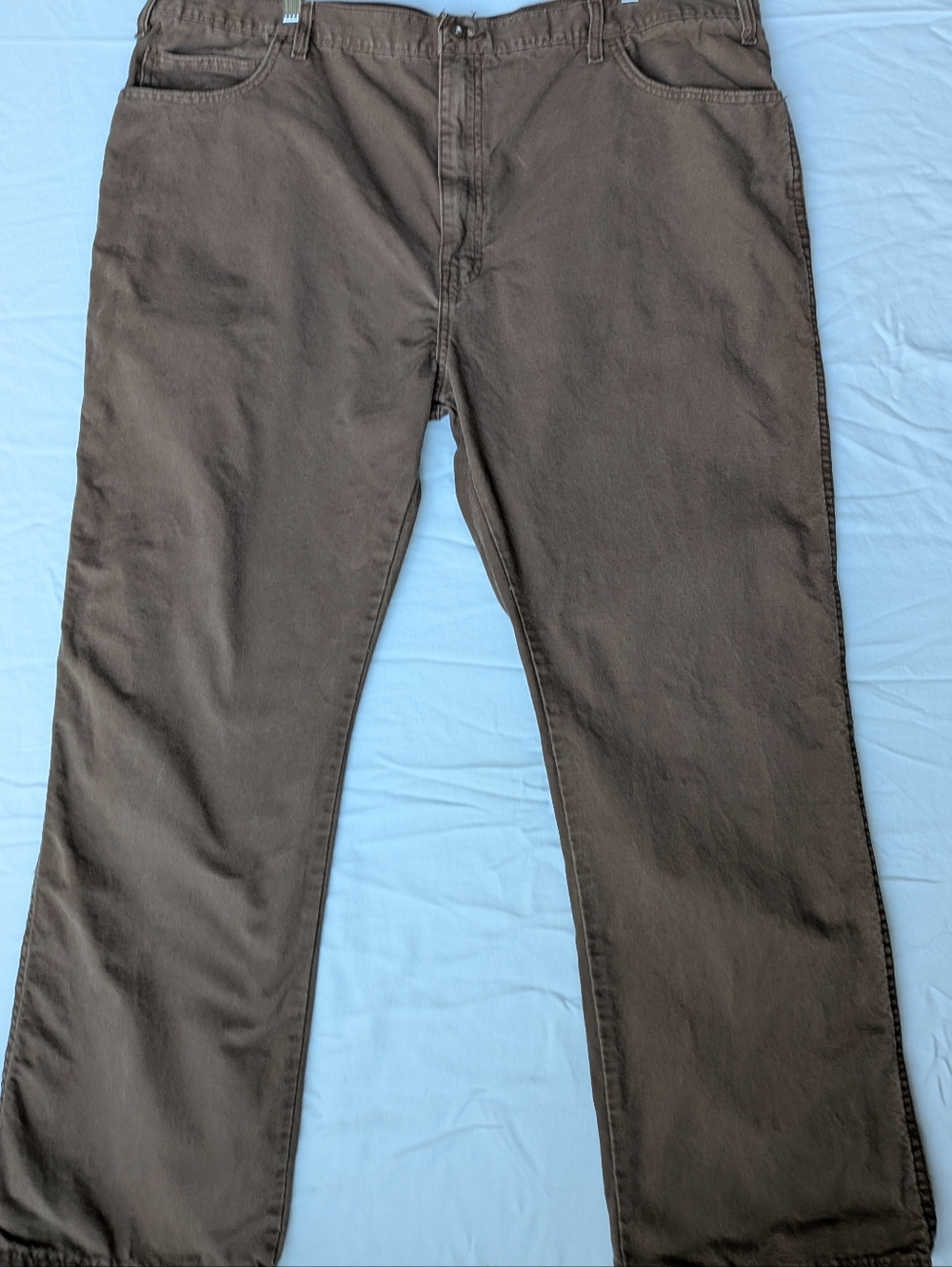 Dickies Men's Brown Duck Canvas Carpenter Pants - Size 44x30 (Actual 22" Flat Wa